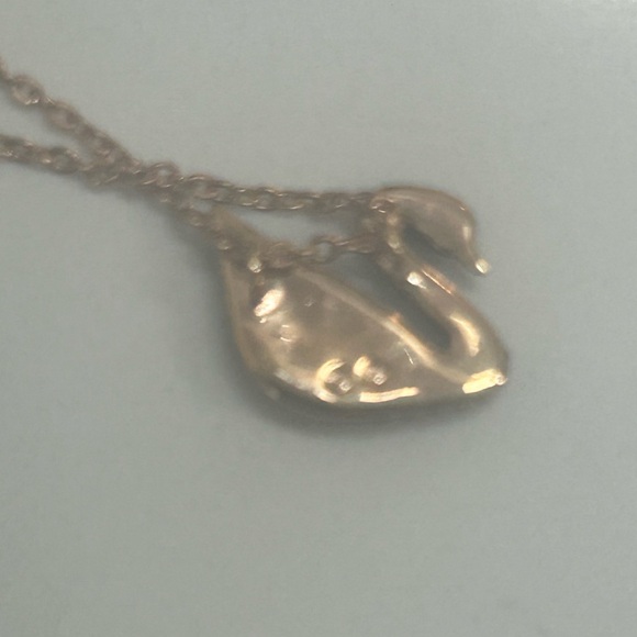 Swarovski Black and Gold Swan Necklace - Picture 10 of 11